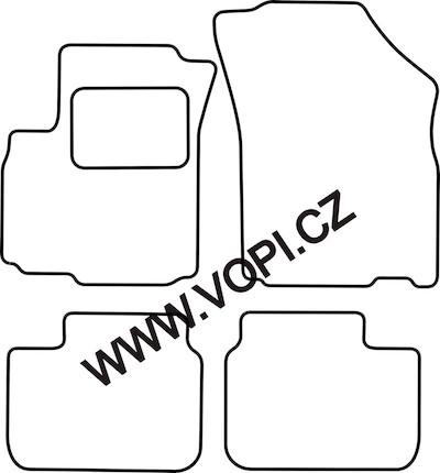 Textil-Autoteppiche Fiat Sedici 05/2006 - Carfit (1347)